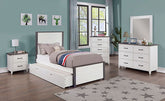 Priam Bed Model Cm7467Wh-Twin Bed By Furniture Of America